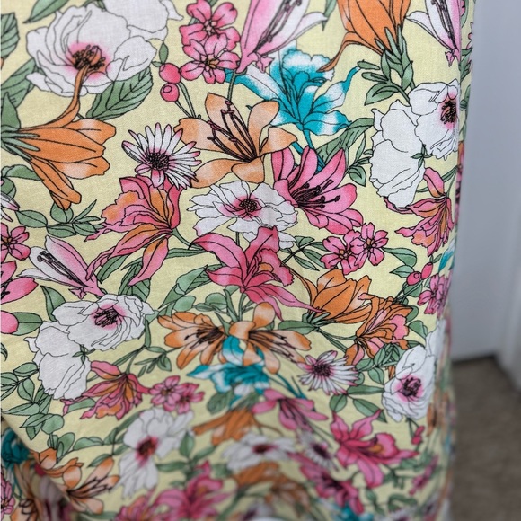 Charles Henry Floral Halter Linen Blend Midi Dress Size XS. A21 - Picture 7 of 16